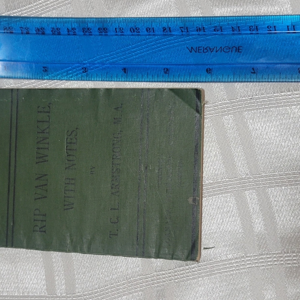 Green 'Rip Van Winkle' Book with Notes